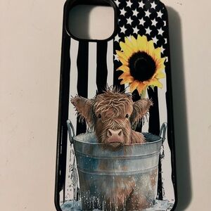 Cow Design iPhone 13 Case - Black and White